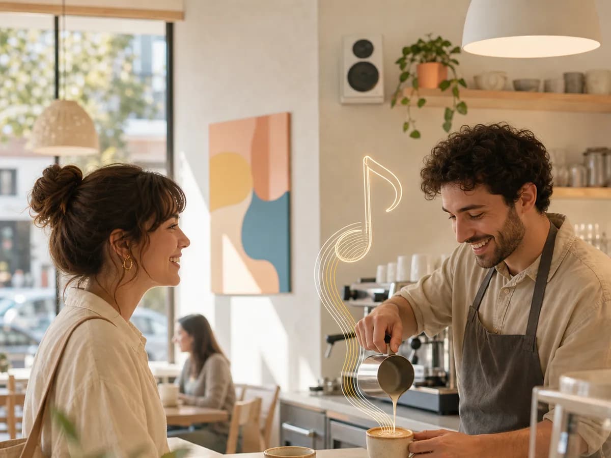Kafede latte hazırlayan barista